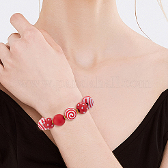 100 шт. 10-х видов окрашенных натуральных деревянных бусин&nbsp;WOOD-PA0001-34