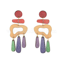 Модные акриловые самородки с каплевидными подвесками-серьгами&nbsp;FS-WG742C9-01