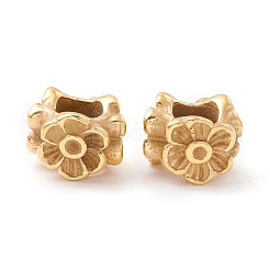 Ионное покрытие (IP) 304 нержавеющая сталь европейские бусины STAS-M298-07G