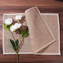 Плетеный джут и кружевная нескользящая изоляционная прокладка AJEW-WH0066-01