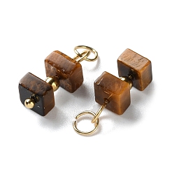 Подвески из натурального кубического бисера тигрового глаза&nbsp;STAS-C120-02G-05