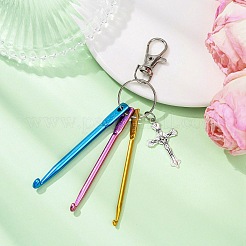 Алюминиевые крючки для вязания и подвесные украшения из сплава&nbsp;KEYC-JKC01417