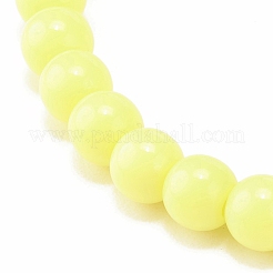 Bracciale elasticizzato con perline rotonde in acrilico color caramello per donna&nbsp;BJEW-JB08052