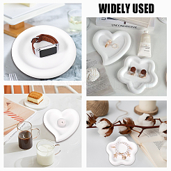 3 шт. 3-х стилевая тарелка для украшений из гипса&nbsp;DJEW-AR0001-16