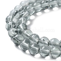 Строковые прозрачные стеклянные бусины в нитях&nbsp;GLAD-Q012-6mm-09