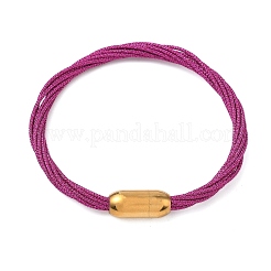 Armbänder aus Edelstahl 304 mit Polyester-Metallkordel für Damen&nbsp;BJEW-Z145-01G-29