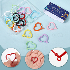 20 шт. 10-х цветные застежки-карабины из сплава с покрытием из запекаемой краски для брелоков&nbsp;FIND-SC0017-48