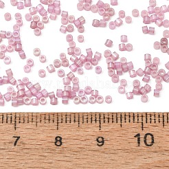 ガラスシードビーズ  模造キャットアイビーズ  コラム  フラミンゴ  1.6x1mm  穴：0.8mm  約900個/袋&nbsp;GL-CBA5413-02F