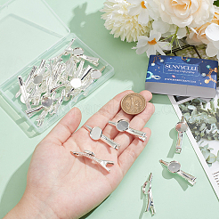 30 шт. фурнитура для заколки для волос из железной кожи аллигатора IFIN-SC0001-70