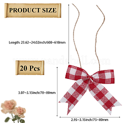 Рождественский бант из полиэстера для украшения подарочной коробки&nbsp;AJEW-WH20033-136B