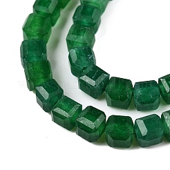 Окрашенные природные белый нефрит бисер пряди G-T138-212