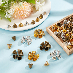 90 шт. 3-х цветные бусины в тибетском стиле FIND-GO0003-36