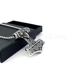 Ожерелья из нержавеющей стали с подвеской в виде викингского узла и молота ворона для мужчин MZ3238