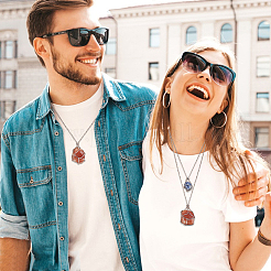 6 шт. 6 стиля 304 нержавеющая сталь макраме мешочек пустой держатель для камней изготовление ожерелья NJEW-GA00003