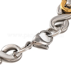 201 браслет-цепочка из нержавеющей стали с византийским узором BJEW-B078-130GP