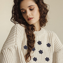 4 ярд органзы с цветочным кружевом&nbsp;OCOR-WH0070-165A