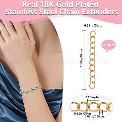 100 шт. ионное покрытие (IP) удлинитель цепи из нержавеющей стали 304&nbsp;STAS-BBC0006-14A