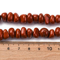 Нити натуральных бусин из красного язепера G-RM250109-B5