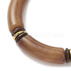 Женские эластичные браслеты из акриловых бусин BJEW-JB12151-01