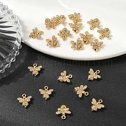 Подвески в виде пчел из кубического циркония с микропаве из латуни&nbsp;XGR0165G-110G