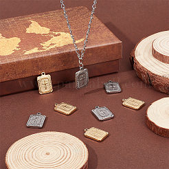 8 шт. подвески из нержавеющей стали 304 двух цветов&nbsp;STAS-UN0042-20