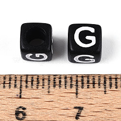 Начальные акриловые бусины с горизонтальной дырочкой OACR-ZX006-35G