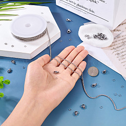 Набор для самостоятельного изготовления ожерелий/браслетов из латунных витых цепей&nbsp;DIY-TA0011-10