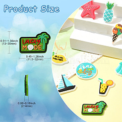 56 шт. 56 стиля летняя тематика ПВХ кабошоны&nbsp;KY-CJ0002-10