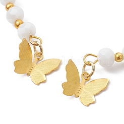 Braccialetti rotondi con perline di vetro&nbsp;BJEW-JB09964-01