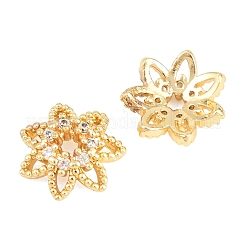 Perles de Noël en laiton et zircon cubique transparent&nbsp;KK-B186-04G