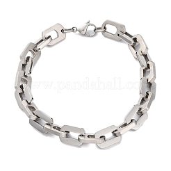 Браслеты из нержавеющей стали 304 с цепочкой для женщин и мужчин BJEW-R018-17P