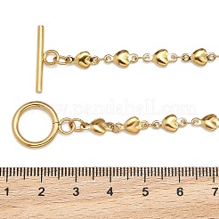 Ионное покрытие (ip) 304 нержавеющая сталь звенья цепи браслеты BJEW-P237-30G