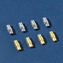 8 комплект 2-х цветных латунных трубчатых магнитных застежек KK-FS0001-61