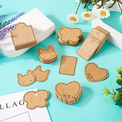 150 шт. 5 стили крафт-бумаги для демонстрации сережек DIY-TA0006-04