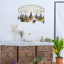 Wandhalterung aus Holz für Trockenblumen&nbsp;AJEW-CN0006-04