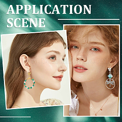 40 шт. 4-х цветные латунные крючки для сережек-бабочек KK-SC0005-54