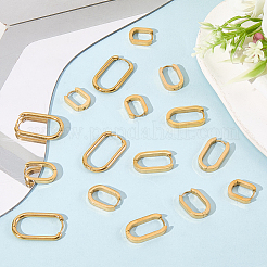 8 пара серег-колец Huggie Hoop из нержавеющей стали 304 EJEW-SC0001-76G