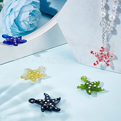 6шт 6 цвета подвески ручной работы лэмпворк&nbsp;LAMP-SC0001-49