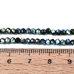 Fili di perline rondelle in vetro trasparente placcato color ab&nbsp;EGLA-T029-2mm-10R