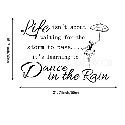 Стикер стены цитаты пвх DIY-WH0200-013