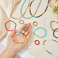 Красочный комплект украшений&nbsp;SJEW-FI0001-08