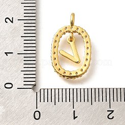 Pendentifs avec zircon cubiques à micro-pavés en laiton&nbsp;ZIRC-P123-01G-V01