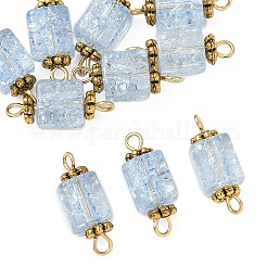 10 ciondolo con connettore a cubo in vetro screpolato trasparente&nbsp;PALLOY-JF03944