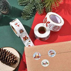 3 рулон самоклеящихся бумажных наклеек с круглыми точками в рождественском стиле&nbsp;DIY-FS0010-32A