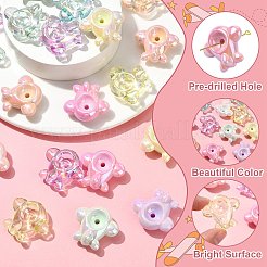 60шт 2 стиля УФ-покрытие непрозрачные акриловые бусины&nbsp;MACR-CJ0002-36