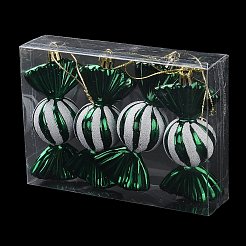 Décorations de pendentifs de bonbons en plastique galvanoplastie de noël&nbsp;KY-D020-01D