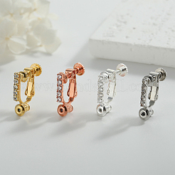 16 шт. 4-х цветная латунь с хрустальными стразами в виде клипсы&nbsp;FIND-SP0003-98