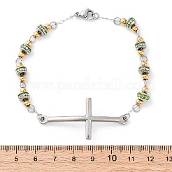 201 браслет из звеньев цепи из нержавеющей стали BJEW-A032-01GP-01