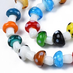 Гриб ручной Lampwork бисер пряди X-LAMP-R116-03A