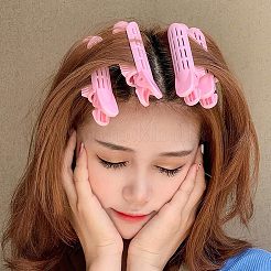 ボリュームアップ毛根クリップ  天然な柔らかさのカーリーヘアスタイリングツール  ライトサーモン  105x30x24mm&nbsp;MRMJ-WH0061-10E